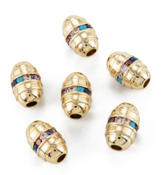 Perle intercalaire tube + zircon