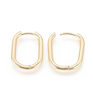 22x17mm - créole ovale (2pcs)