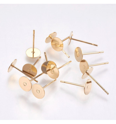 clou d'oreille avec plateau en acier