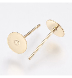 clou d'oreille avec plateau en acier