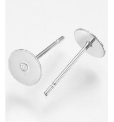 clou d'oreille avec plateau en acier