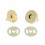 Boutons magnetiques a coudre doré