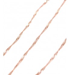 Chaine torsadée - doré rosé