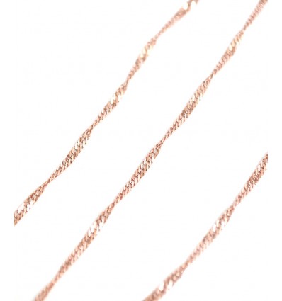 Chaine torsadée - doré rosé
