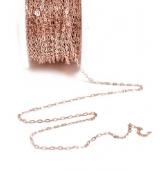 Chaine maillons en huit 0,5mm - doré rosé