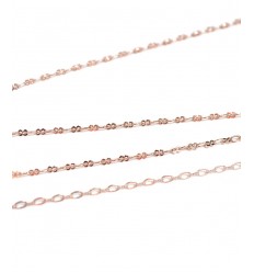 Chaine maillons en huit 0,5mm - doré rosé