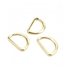 Anneaux demi-lune métallique 25mm - doré