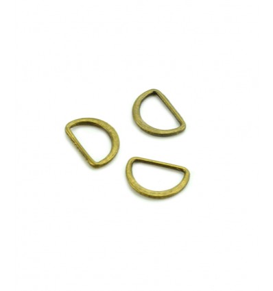 Anneaux demi-lune métallique 20mm - bronze