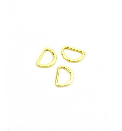 Anneaux demi-lune métallique 10mm - doré