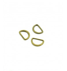 Anneaux demi-lune métallique 10mm - bronze