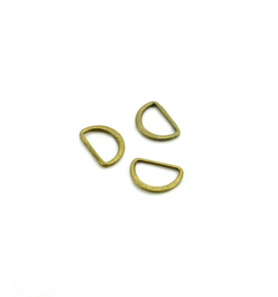 Anneaux demi-lune métallique 10mm - bronze