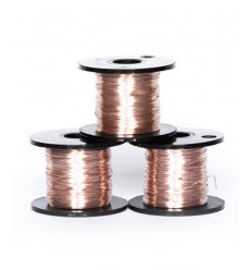 Fil de cuivre calibre 32 - doré à l'or fin rosé 24K