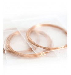 Fil de cuivre calibre 28 - doré à l'or fin rosé 24K