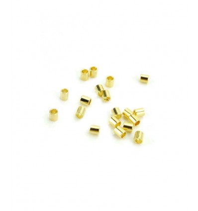 Perles à écraser - plaquées or (10pcs)