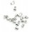 Perles à écraser - argenté (10pcs)