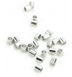 Perles à écraser - argenté (10pcs)