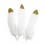 Plume d'oie 15/20cm - paillettes dorées
