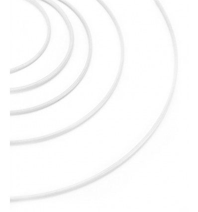 Anneau métallique blanc